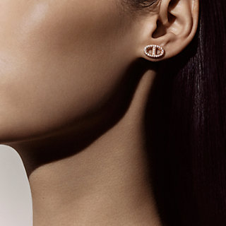 Hermes full drill H orders stud earrings